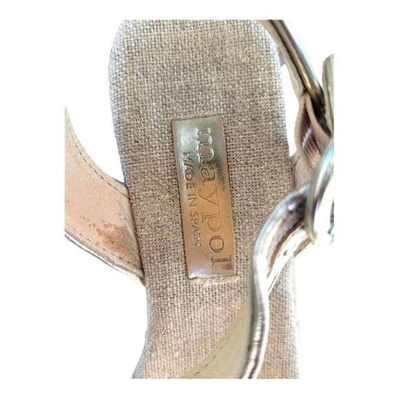 MAYPOL‎ Pewter Espadrille Wedge Ankle Strap Sandals - Picture 5 of 12